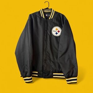 Vintage Pittsburgh Steelers NFL Football Bomber Jacket -Very Rare - Men’s XL